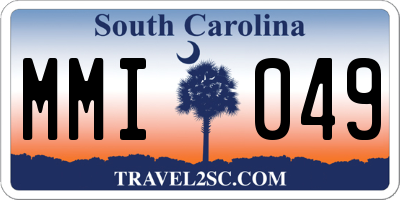 SC license plate MMI049