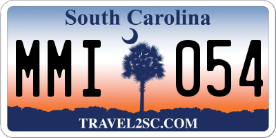 SC license plate MMI054