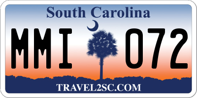 SC license plate MMI072