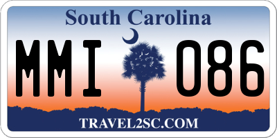 SC license plate MMI086