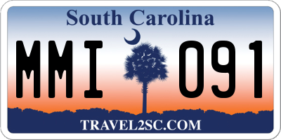 SC license plate MMI091