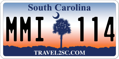 SC license plate MMI114