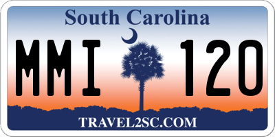 SC license plate MMI120