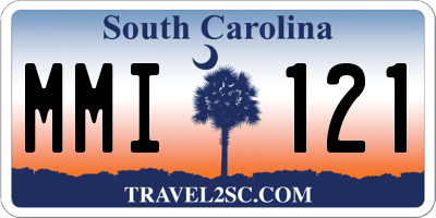 SC license plate MMI121