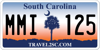 SC license plate MMI125
