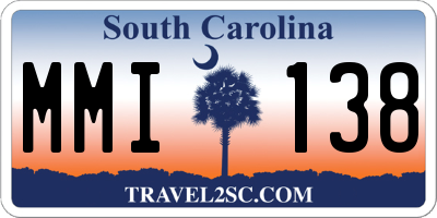 SC license plate MMI138
