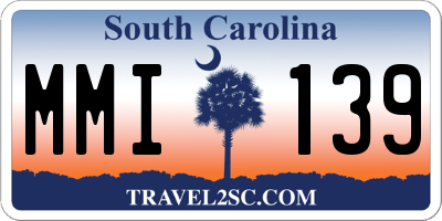 SC license plate MMI139