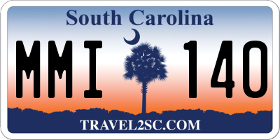 SC license plate MMI140