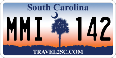 SC license plate MMI142