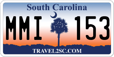 SC license plate MMI153