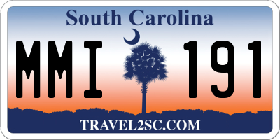 SC license plate MMI191