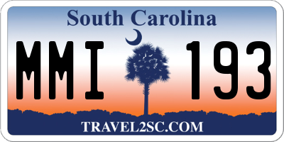 SC license plate MMI193