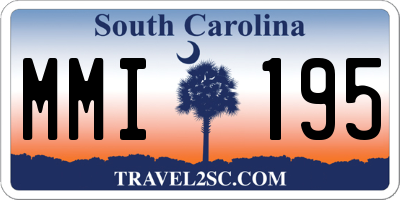 SC license plate MMI195
