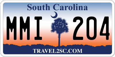 SC license plate MMI204