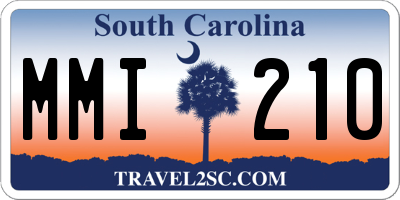 SC license plate MMI210