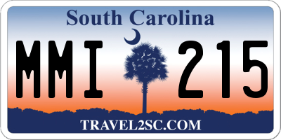 SC license plate MMI215