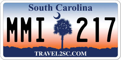 SC license plate MMI217