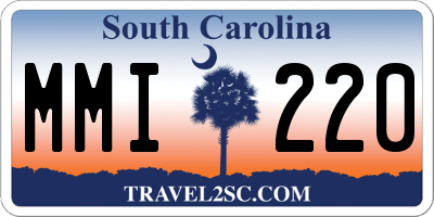 SC license plate MMI220