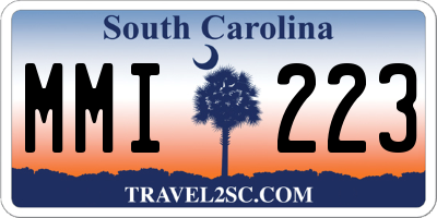 SC license plate MMI223