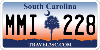 SC license plate MMI228