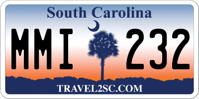 SC license plate MMI232