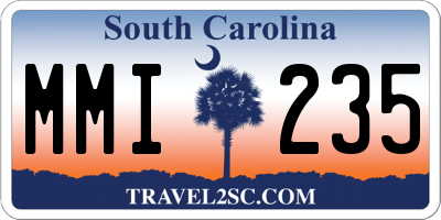 SC license plate MMI235