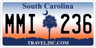 SC license plate MMI236