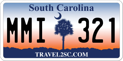 SC license plate MMI321