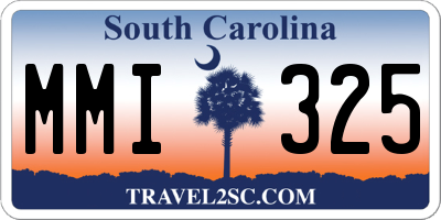 SC license plate MMI325