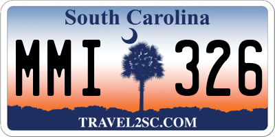SC license plate MMI326