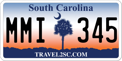 SC license plate MMI345