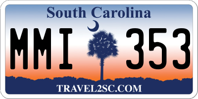 SC license plate MMI353