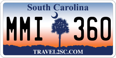 SC license plate MMI360