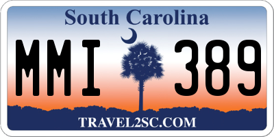 SC license plate MMI389