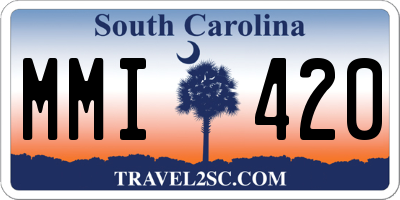 SC license plate MMI420