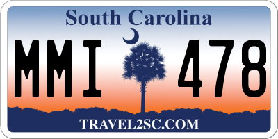 SC license plate MMI478