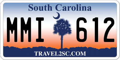 SC license plate MMI612