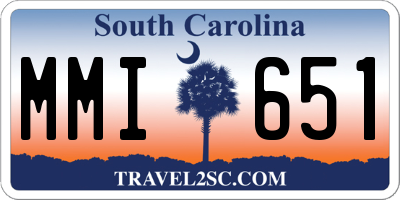 SC license plate MMI651