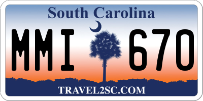SC license plate MMI670