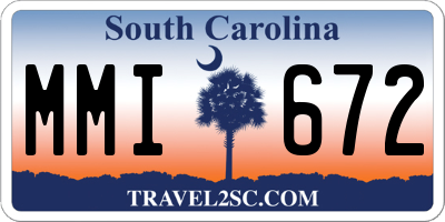 SC license plate MMI672