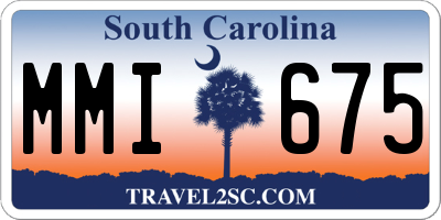 SC license plate MMI675