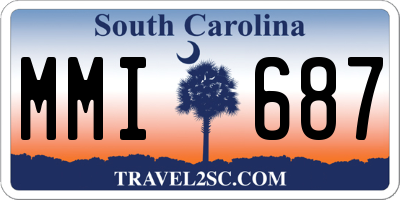 SC license plate MMI687