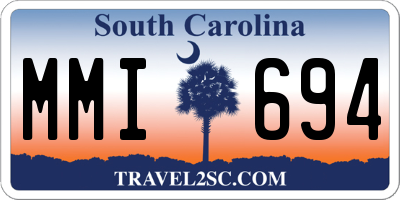 SC license plate MMI694