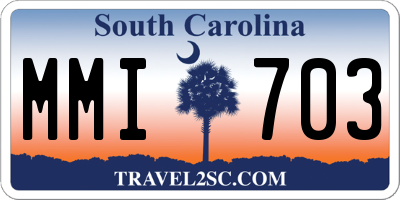 SC license plate MMI703