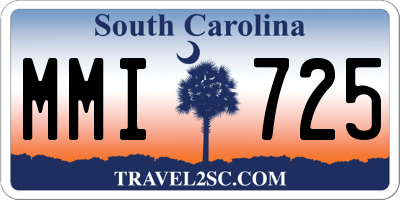 SC license plate MMI725