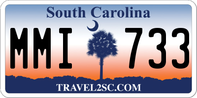 SC license plate MMI733
