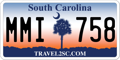 SC license plate MMI758