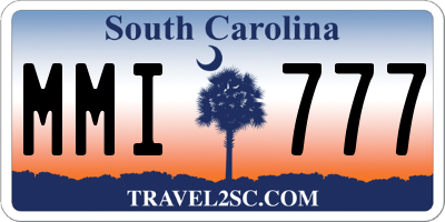 SC license plate MMI777