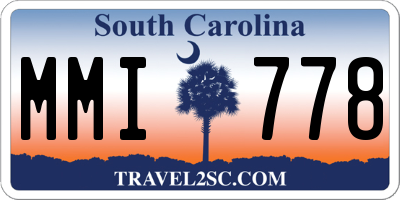 SC license plate MMI778