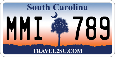 SC license plate MMI789